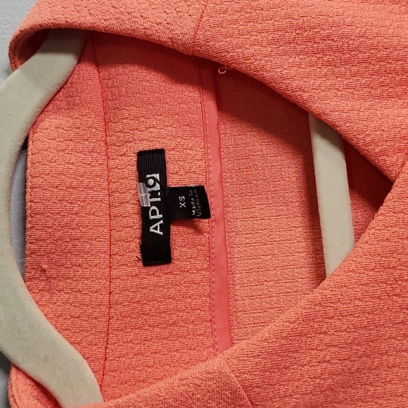 Apt. 9 Blazer Women's Size Xs x-small Coral asymmetrical zipper 100% polyester - Picture 11 of 11